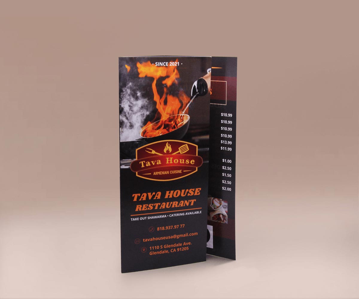 Restaurant Menu Printing | Custom Paper Menus for Restaurants